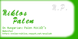 miklos palen business card